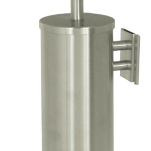 Porte-balayette inox 304 brossé mural