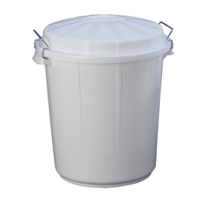 Collecteur à déchets rond 70L blanc