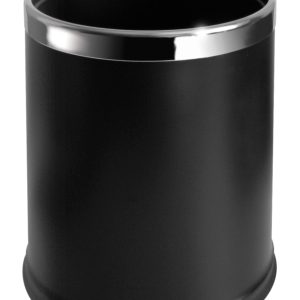 CORBEILLE ronde 10L noire double paroi